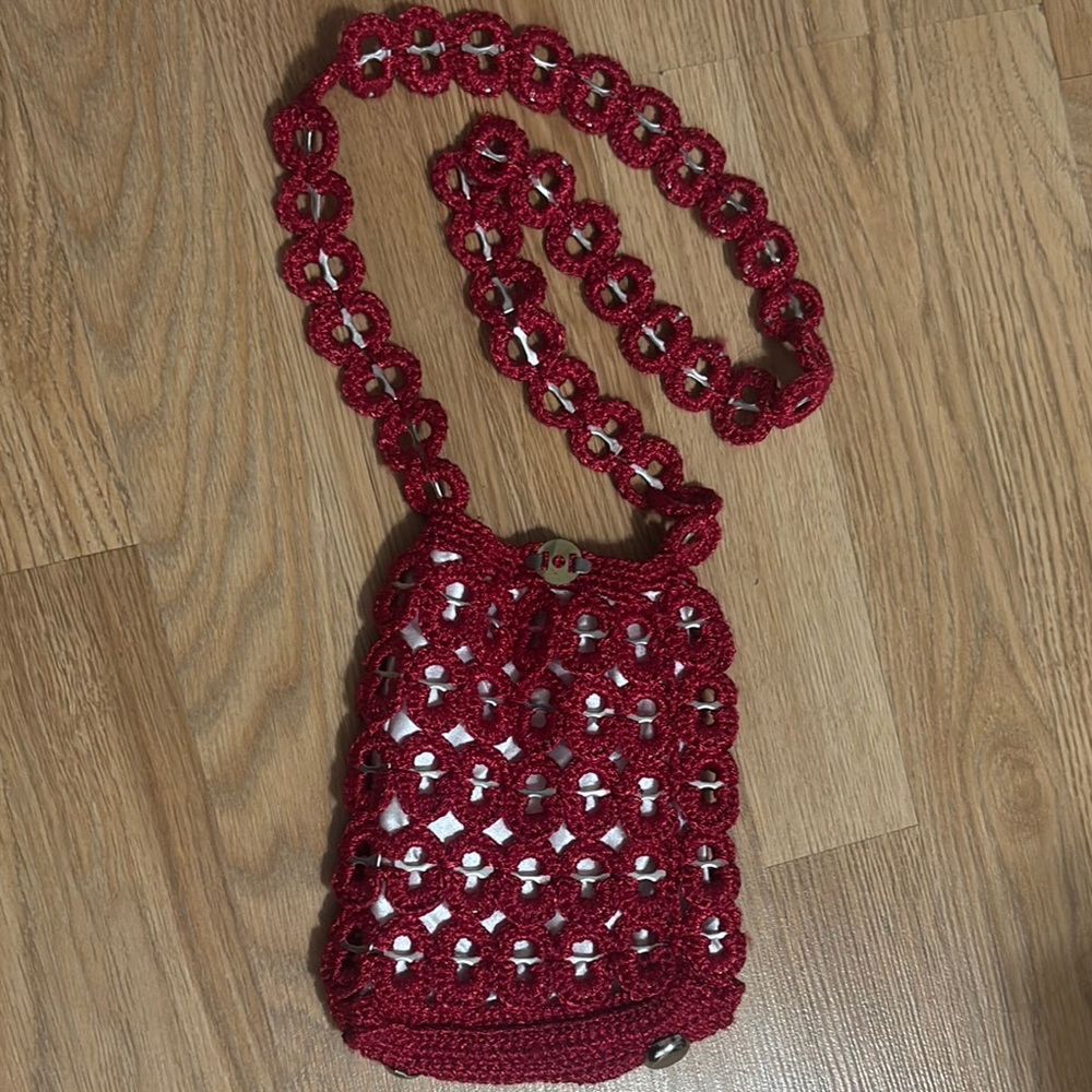 Handmade Crochet Pop Tab Bag Recycled‎ Soda Can Tab Purse
